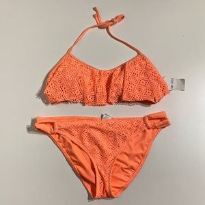 HOT WATER Bluckle Swim Bikini Orange Beach/ Pool Size XL
